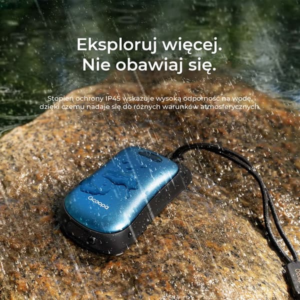 Ocoopa UT4 Urban, 2x 3000 mAh, op til 2*9 timer, 10W, IP45, sort