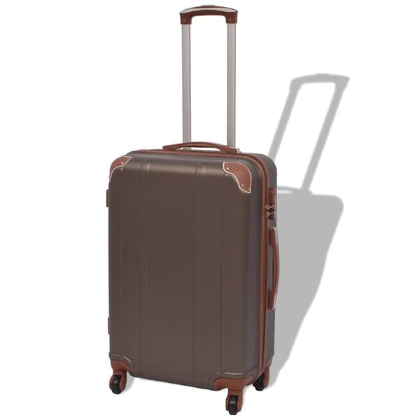 vidaXL kaffefarvet trolleykuffertsæt 4 dele