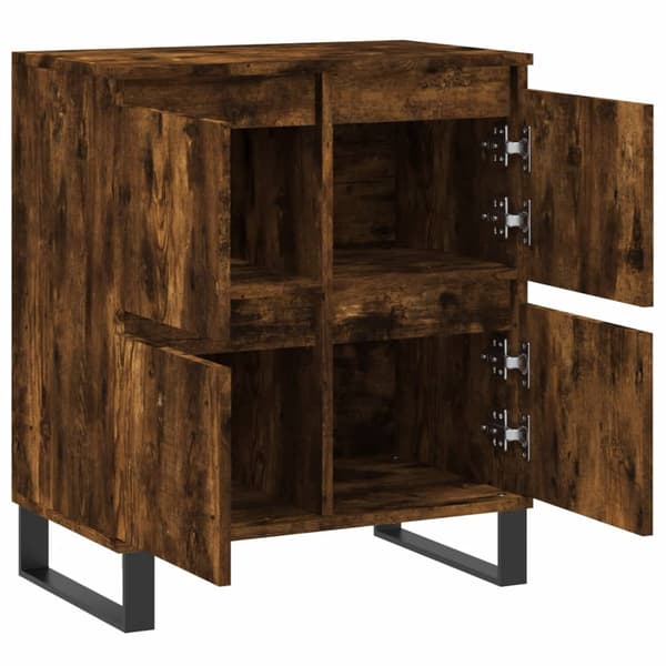 vidaXL kommode, røget eg, 60x35x70 cm, træbaseret materiale