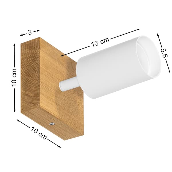 Moderne hvid lampe - 1 x GU10 - 10x10 cm