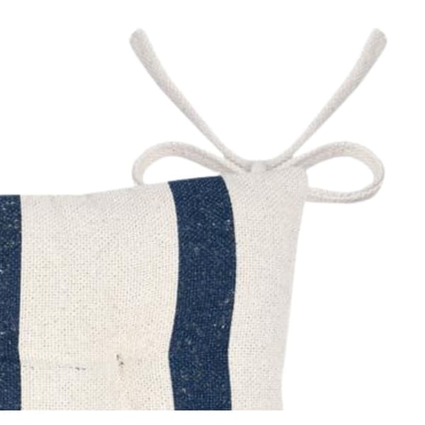 Manduel stolehynde 38x38 cm marineblå striber