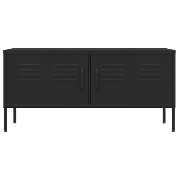 vidaXL TV-bord sort 105x35x52 cm stål