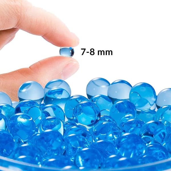 Hydrogelvattenbollar 7-8 mm för blompistol 40000 st - blå