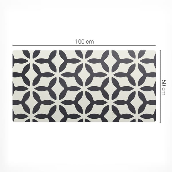 Moderne geometrisk blomstermønster skrivebordsplade til kontor 100x50 cm