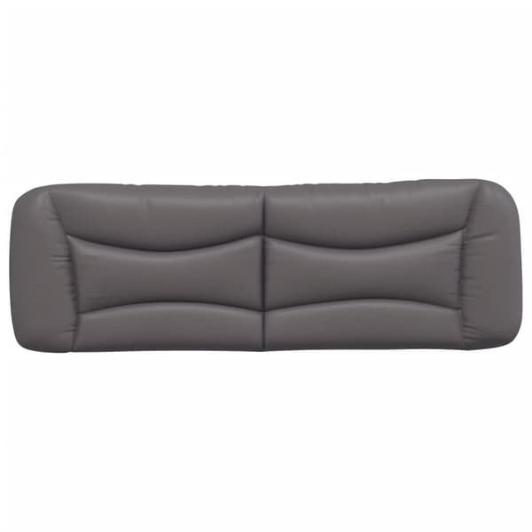 vidaXL hovedgærdehynde, grå, 160 cm, kunstlæder