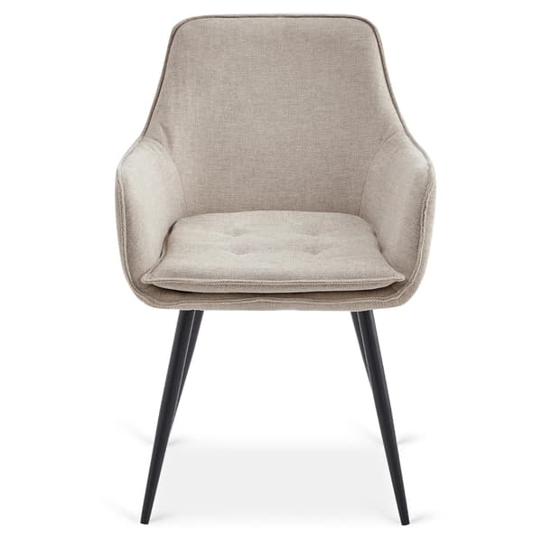 EDRICK Cremefarvet Moderne Loft Polstret Spisebordsstol