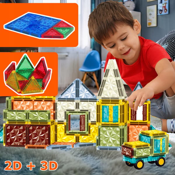 Magnetiska block 60-bitars konstruktionspussel Z3163