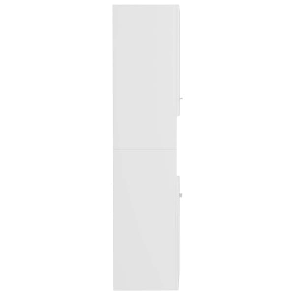 vidaXL badeværelsesskab hvid 30x30x130 cm spånplade
