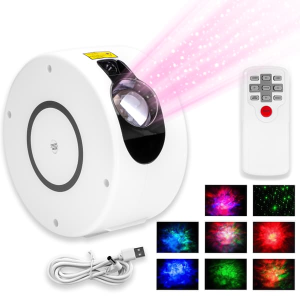 SPIRAL stjerneprojektor natlampe hvid