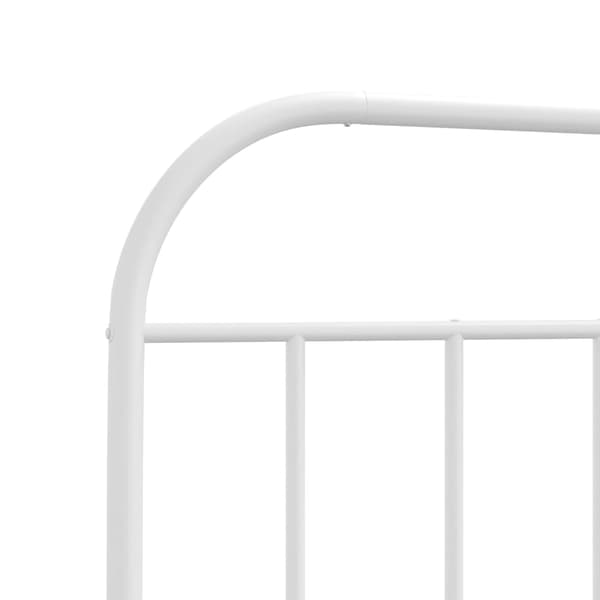 vidaXL metalsengegavl, hvid, 200 cm
