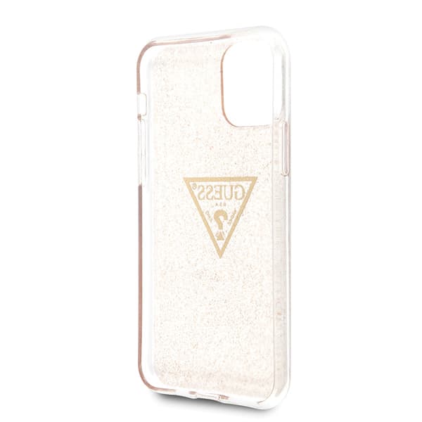 Guess Glitter Triangle-skal till iPhone 11 Pro, Guld