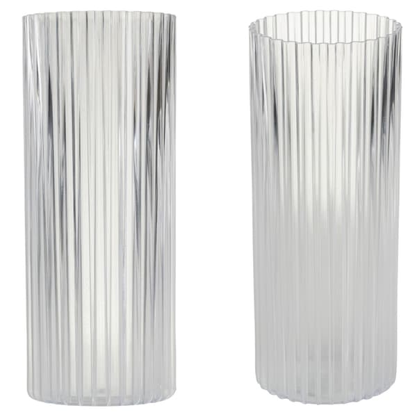 Sæt med 3 moderne RIBS vaser, transparente og farveløse