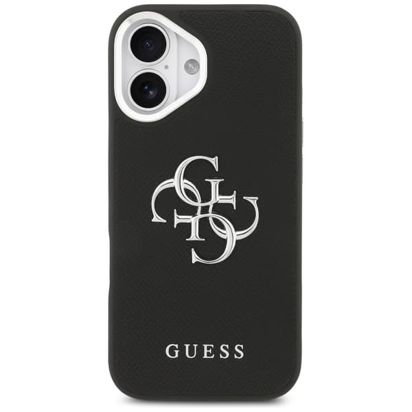 Guess Grained Big 4G Classic Logo cover til iPhone 17, sort