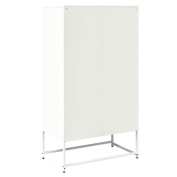 vidaXL Byrå vit 68x39x123 cm stål