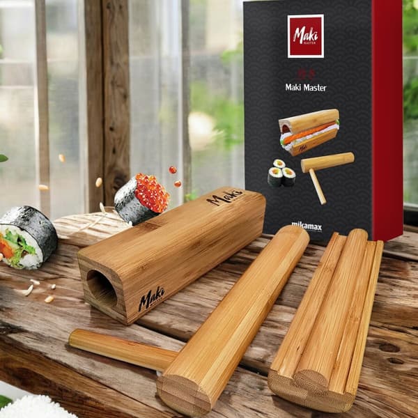 Sushi Maker Set Tube Bazooka Trärulle som Gåva