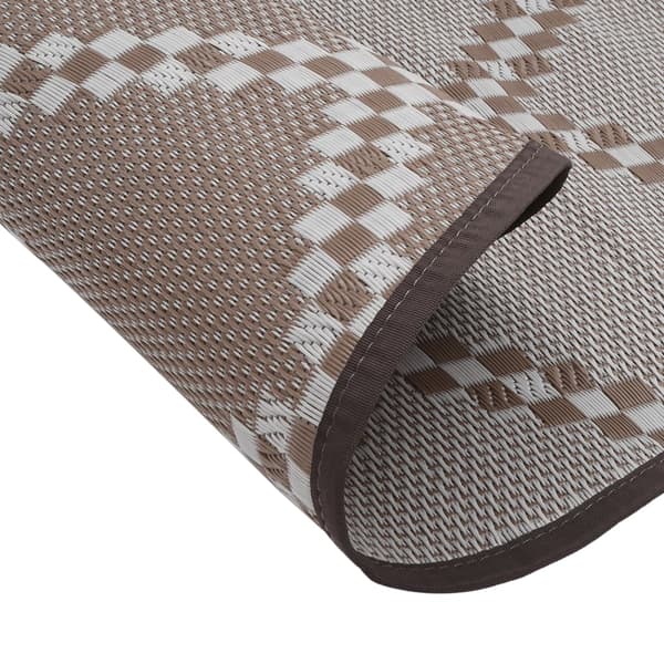 vidaXL Ulkomatto ruskea Ø120 cm PP