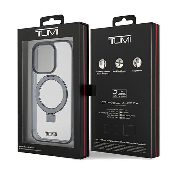 Tumi Transparent Ring Stand Magsafe Cover til iPhone 15 Pro, Hvid
