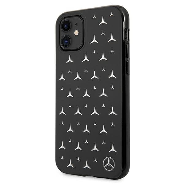 Mercedes Sølv Stjerne Mønster Etui til iPhone 11 / Xr, Sort