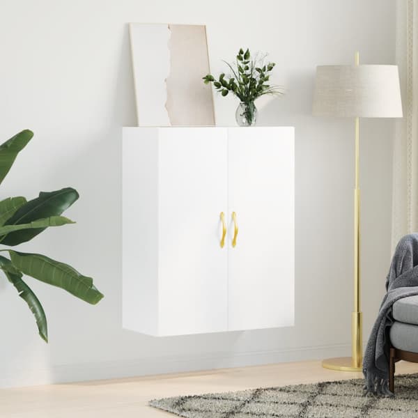 vidaXL Väggskåp vit 69,5x34x90 cm