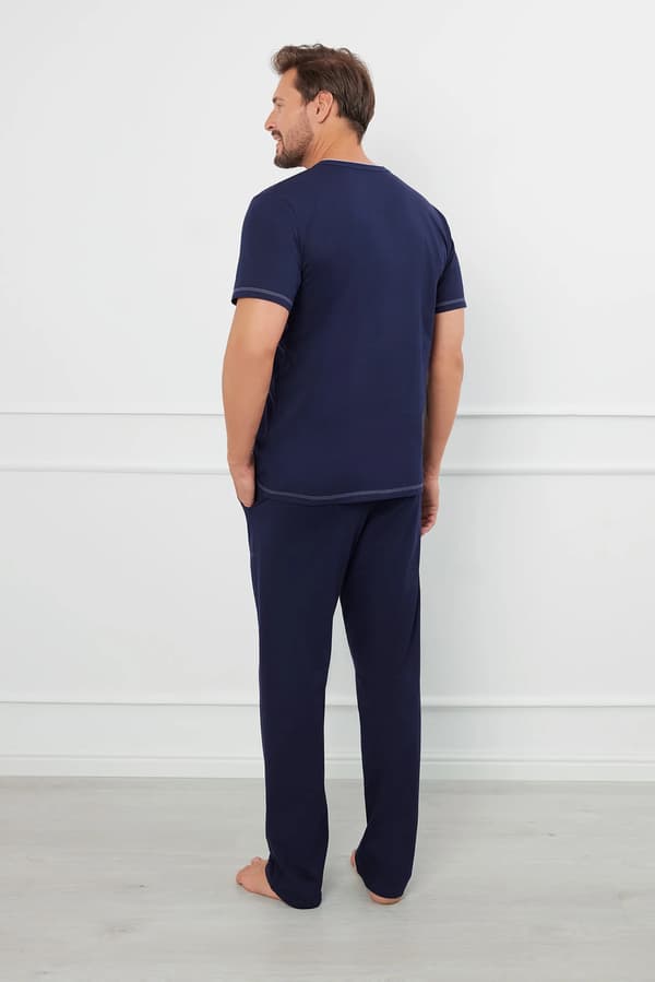 Salomon herrpyjamas kortärmad, långbyxor S