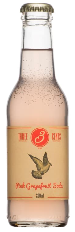 Pink Grapefrugt Sodavand 200ml - Three Cents