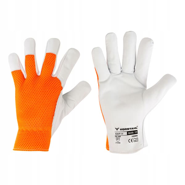 Fluorescerende læderbeskyttelseshandsker GEDESKIND ORANGE 9