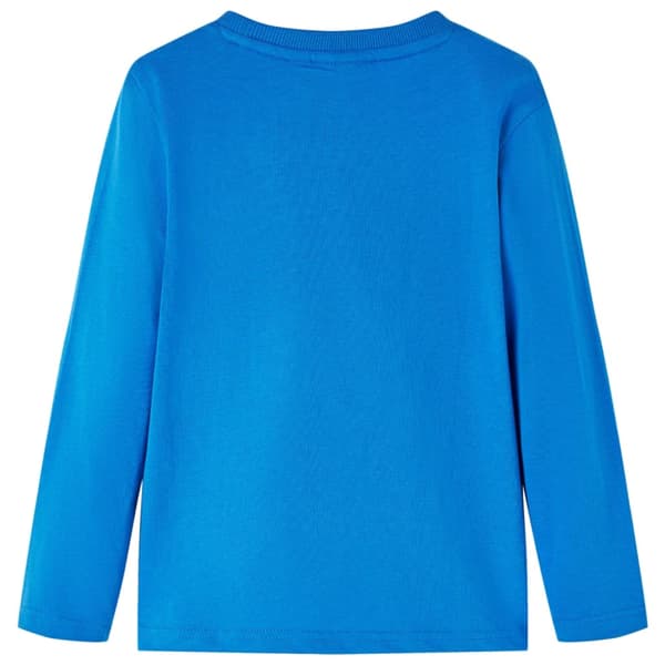 Barn långärmad T-shirt, koboltblå, 128