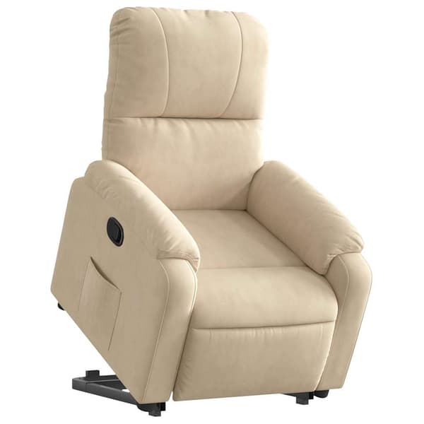 vidaXL løftestol, creme, mikrofiber