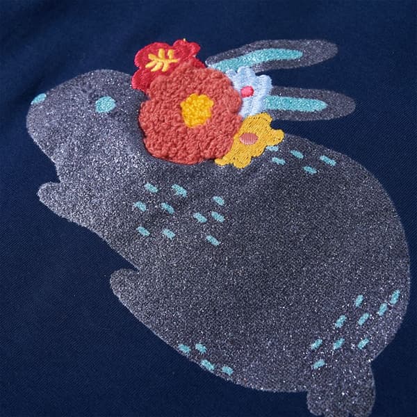 Barn långärmad T-shirt, marinblå, 104