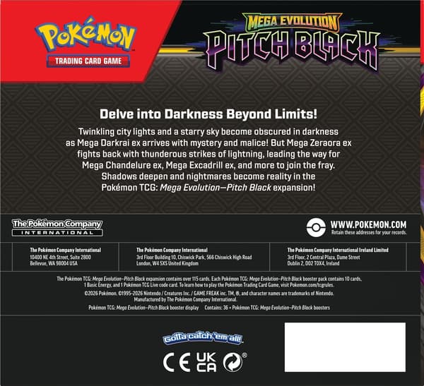 Pokémon TCG: Mega Evolution-kortset - Pitch Black - Booster Display 36 bitar
