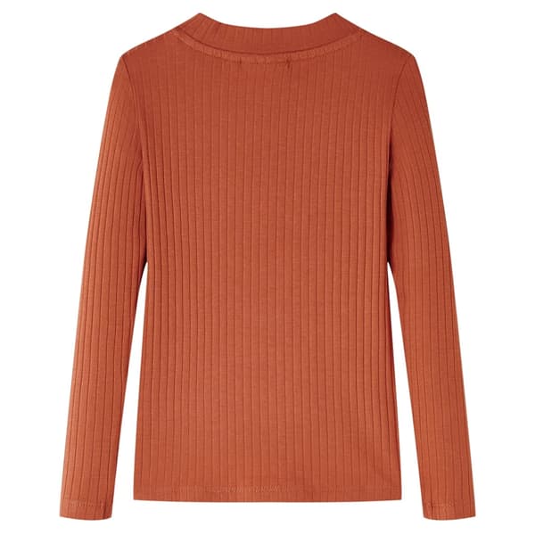 Børne langærmet T-shirt, cognac, 104