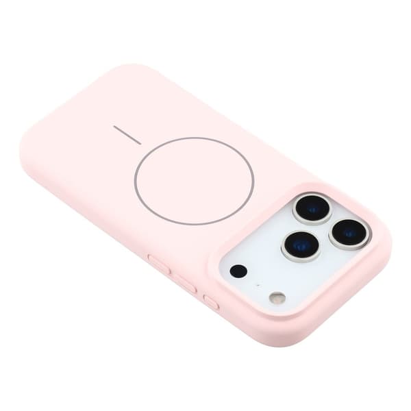 Silikonskal till iPhone 17 Pro - MagSafe-kompatibel, stötsäker, rosa