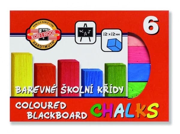 Fluorescerande krita för tavlor, 6 färger