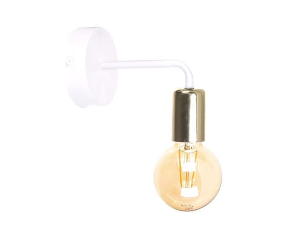 Vägglampa 1xE27 NIXON VIT/GULD