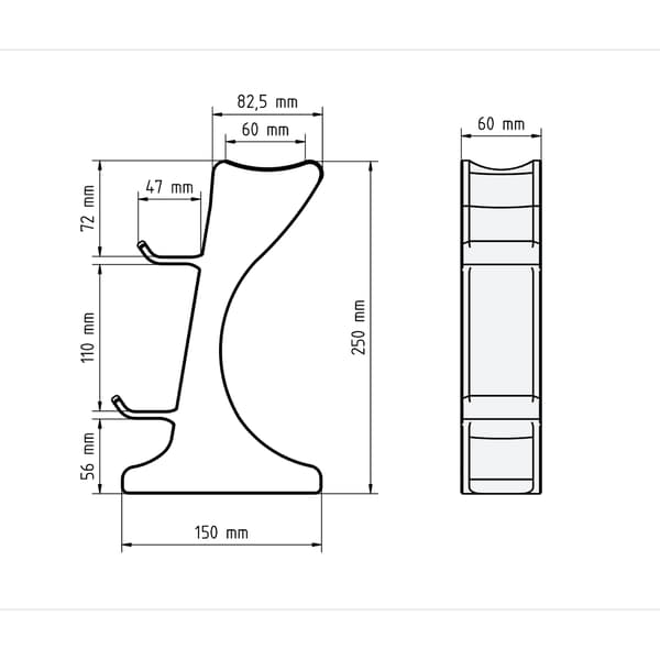 PS V1 Headset Controller Stand Sort og Hvid