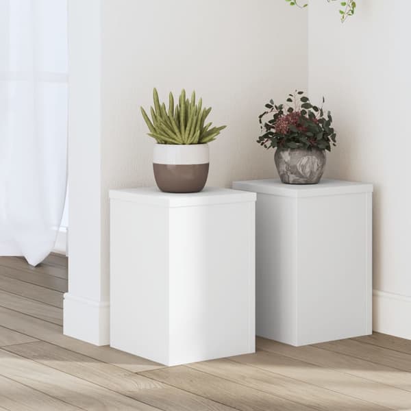 vidaXL urtepotteunderkopper, 2 stk., hvide, 20x20x30 cm