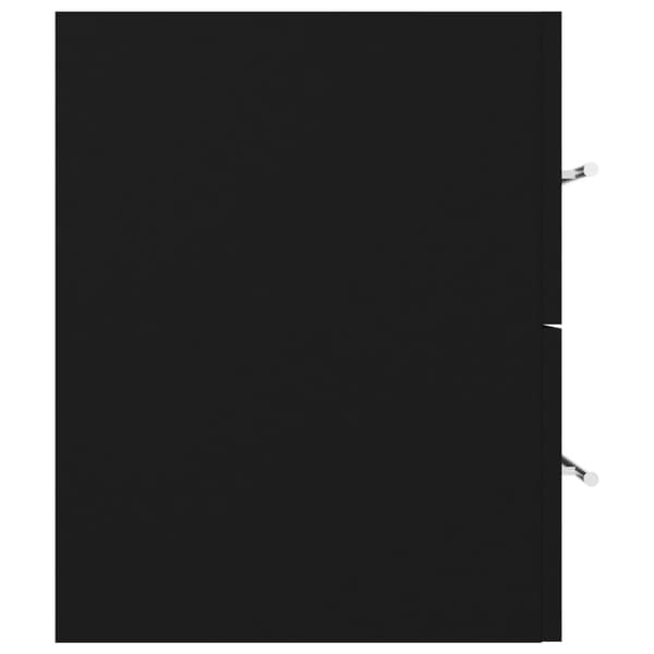 vidaXL håndvaskskab sort 100 x 38,5 x 48 cm spånplade