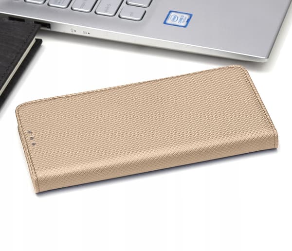 Etui til SAMSUNG S21 PLUS/S21+ SMART BOOK MAGNET GULD + GLAS