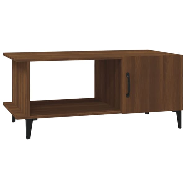 vidaXL sofabord brunt egetræ 90x50x40 cm