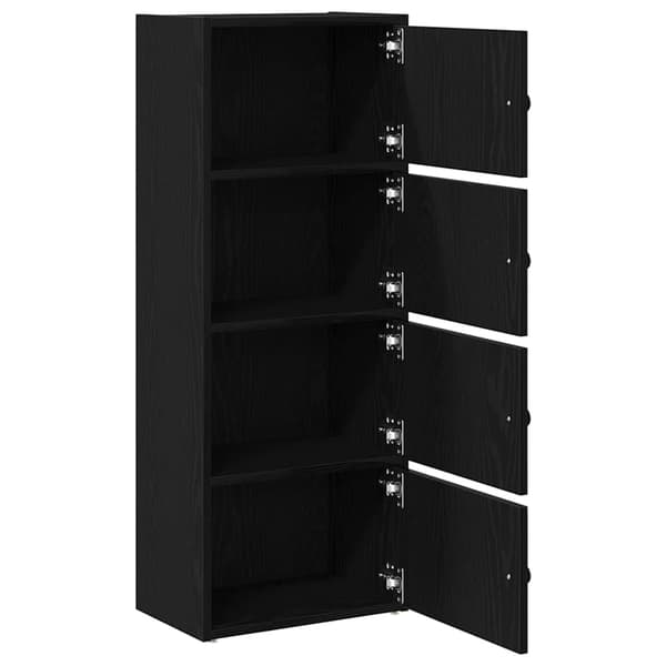 vidaXL bogreol sort egetræ 40x24x102 cm
