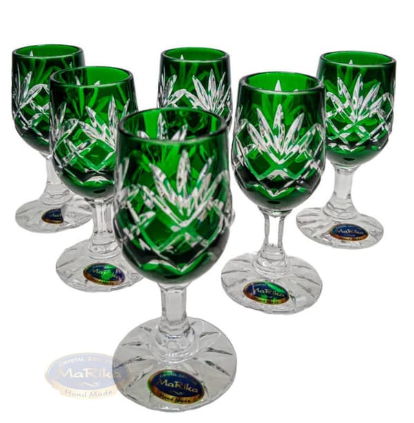 Smaragdkrystal vodkaglas 25ml Ananas