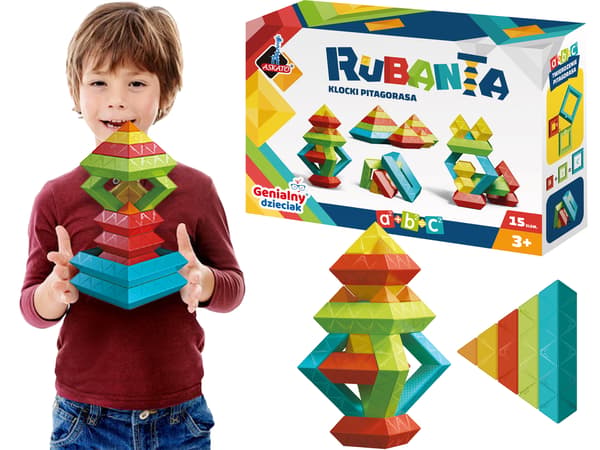 Askato Rubanta Sæt Pythagoras Brilliant Kid 15 Dele