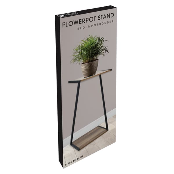 Sort metal blomsterfod h50 cm
