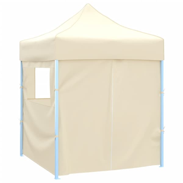 vidaXL professionelt foldbart festtelt, 4 sider, 2x2 m, stål