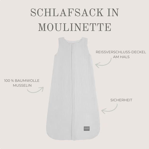 Muslin Sovsäck S (4-24 månader) Grön