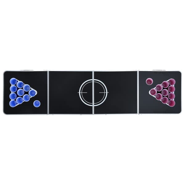 vidaXL foldbart ølpongbord med kopper og bolde 240 cm