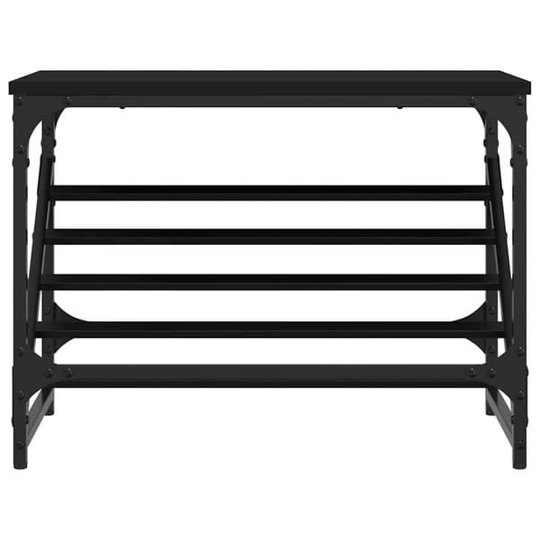 vidaXL skohylde, sort, 60x30x45 cm, træbaseret materiale