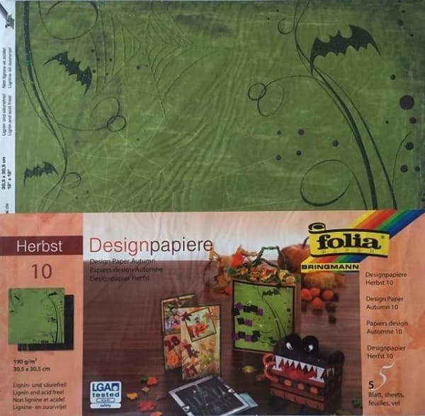 Designpapir 190 g/m2 30,5x30,5 cm 5 ark