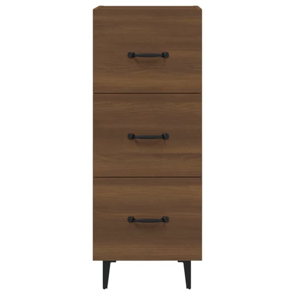 vidaXL skab brunt egetræ 34,5x34x90 cm træbaseret materiale
