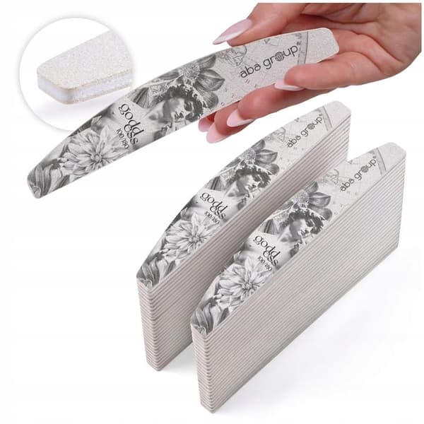 Aba Group HALF-MOON Nagelfil 100/180 Liten Linje, STANDARD 50 BITAR